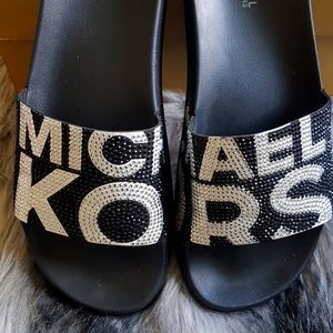 Michael Kors Glitter Slides